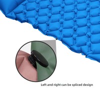 Matelas de camping gonflable pour l'extérieur, tapis de voyage pliable avec oreillers, matelas pneumatique ultraléger avec pompe de gonflage intégrée