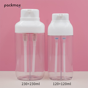 Bouteille rechargeable à double compartiment en PET de 240 ml/460 ml – Emballage à double pompe pour gel douche, shampoing et distributeur de lotion - Product Image 2