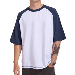 Solid Color Clothing Manufacturer OEM/ODM Regular Fit Baggy Breathable Streetwear Fashionable Reglan Short Sleeve T-Shirt - Product Image 1
