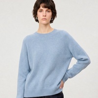 Vente en gros de nouveaux pulls en cachemire et en laine pour femmes, col rond, pull polyvalent en tricot