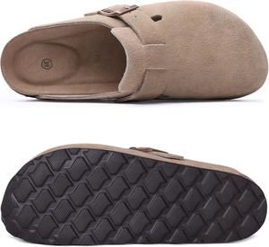 Sabots personnalisés avec semelle intérieure en liège souple et soutien de la voûte plantaire, sandales en cuir, sabots solides, style <span class=keywords><strong>Birkenstock</strong></span> - Product Image 2