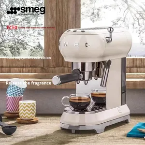 Machine à expresso italienne de style rétro pour la maison avec mousseur en acier inoxydable, capacité de 5 à 10 tasses, garantie 1 an, ECF01 en acier inoxydable - Product Image 1