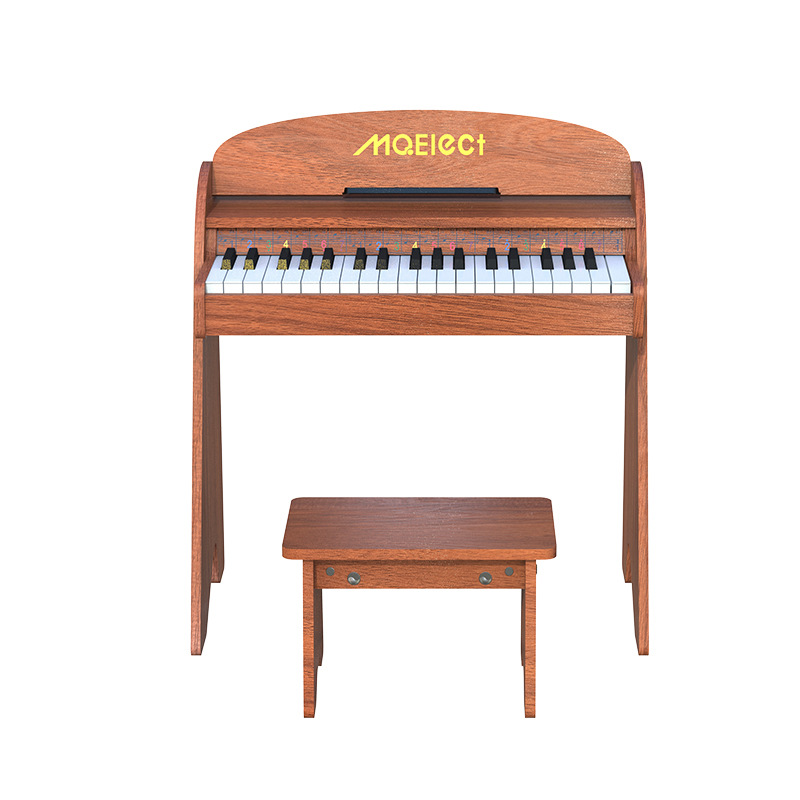 Piano de madera de 37 teclas para niños.