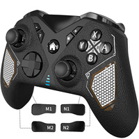 Manettes de jeu sans fil BT avec texture en cuir technique et retour de vibration pour Switch