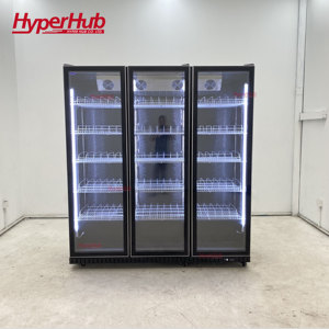 Réfrigérateur à boissons de luxe avec porte entièrement vitrée, vitrine verticale pour boissons avec éclairage LED tricolore, étagère anti-basculement - Product Image 4
