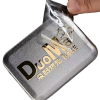 Autocollant auto-adhésif chaleur métal vinyle gaufré métal étiquette conception 3d étanche bouteille autocollants cadeau et artisanat