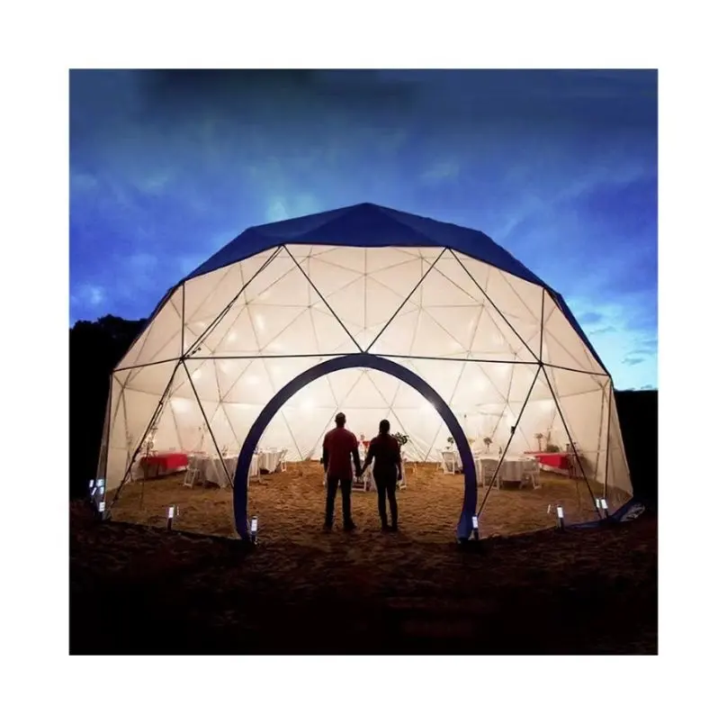 Tenda a sfera per fiere commerciali OEM 20M tenda a cupola geodetica in PVC impermeabile a baldacchino grande per riunioni all'aperto Cvent