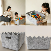 Panier de rangement en feutre, panier à linge, sac de rangement pour articles divers, panier de rangement pour vêtements sales, panier de rangement pour jouets d'enfants