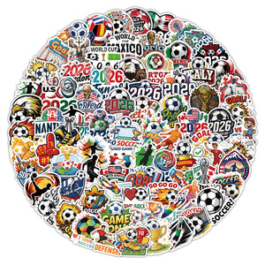 Nuovi Adesivi Trendy 2026 per la Coppa del Mondo di <span class=keywords><strong>Calcio</strong></span>, 100 Pezzi per Sacchetto, Adesivi Creativi Impermeabili in PVC per Eventi Sportivi e Tifosi - Product Image 1