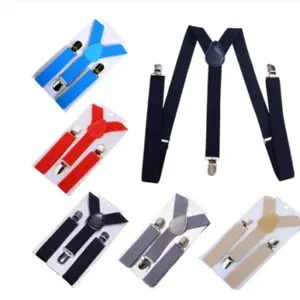 Adjustable Elastic Y Back Style Suspenders for Men and Women With Strong Metal Clips