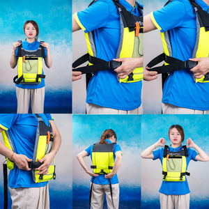 <span class=keywords><strong>Gilet</strong></span> <span class=keywords><strong>de</strong></span> <span class=keywords><strong>sauvetage</strong></span> <span class=keywords><strong>jaune</strong></span> Waterfun SK33 pour adulte 50N en mousse EPE à cellules fermées, <span class=keywords><strong>gilet</strong></span> <span class=keywords><strong>de</strong></span> flottabilité pour la natation avec bandes réfléchissantes et fermeture Velcro - Product Image 4