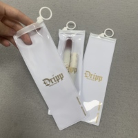 Petit sac à fermeture éclair en PVC personnalisé pour bijoux, sac d'emballage pour bijoux en plastique givré blanc réutilisable avec fermeture à glissière