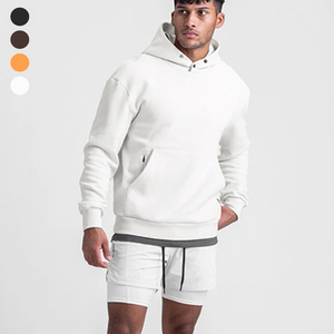 Áo Hoodie Nam Dày Tập Thể Dục Ngoại Cỡ, Áo Hoodie Rộng, Màu Trơn, Có Cỡ To, Mặc Vào Mùa Đông - Product Image 2