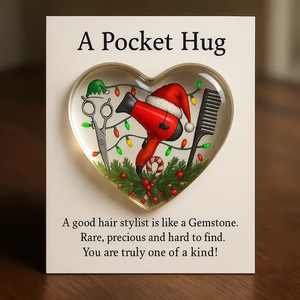 Hummingbird Pocket Hug <b>Gift</b> <b>Card</b> Handmade Customized Hair Stylist Appreciation <b>Card</b> - Product Image 3