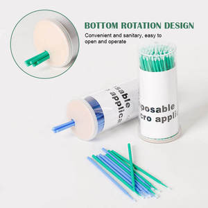 100pcs Disposable Mini Cotton Swab <b>Micro</b> Brushes Lash Spoolie Applicators Beauty Tool - Product Image 4