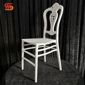 Sillas de boda de resina blanca de lujo SMOOTH, sillas tipo trono monobloque para bodas y eventos - Product Image 1