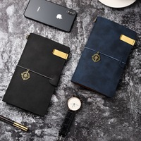Cahier de journal en papier kraft à bracelet en cuir A6 vintage avec logo personnalisé pour les entreprises
