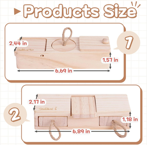 Juguetes Interactivos <span class=keywords><strong>de</strong></span> Madera para Conejos - Juguetes para Masticar Sniff N' Snack para Conejos, Hámsteres y para el Aburrimiento, Juguetes para Conejos - Product Image 4