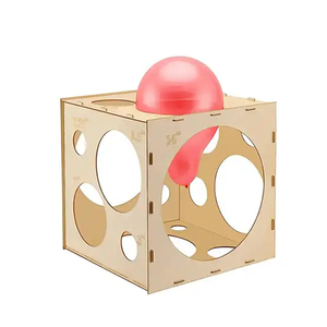Arches de ballons en bois réutilisables, colonnes, outil de mesure de la taille des ballons, boîte de mesure de ballons en bois pliable, <span class=keywords><strong>cube</strong></span> pour la décoration - Product Image 1