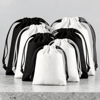 Sac en coton personnalisé avec cordon de serrage pour la vente en gros, pochette en coton avec logo sur mesure pour le rangement et l'emballage de sacs à main et de chaussures