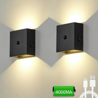 Applique murale d'intérieur sans fil avec capteur Lampes d'escalier magnétiques Appliques murales rechargeables Applique murale à LED pour la maison