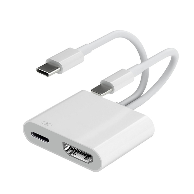 Light-ning Type-C to HD-MI Digital AV HD Adapter 1080P Projection Line Display Video Converter Cable