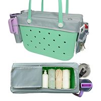 Penutup Tas Organizer Aksesoris untuk Tas Bogg XL, Lindungi Privasi dengan Ritsleting Ganda, 2 Tempat Cangkir & Tempat Ponsel