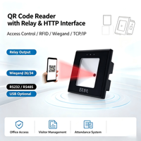 Lecteur de cartes RFID TCP/IP RJ45 avec scanner NFC et code QR, système de contrôle d'accès intégré avec relais pour connecter les serrures magnétiques d'entrée