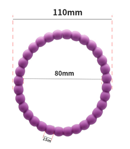 Multi-color <b>Silicone</b> <b>Beads</b> Fringed Wristband Fashion Soft <b>Silicone</b> Bracelet for Daily Decoration Party Gift - Product Image 3