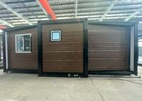 Conteneur habitable extensible économique de 20 pieds et 40 pieds, pour usage scolaire ou commercial, 2 à 5 chambres, étanche, mobile, préfabriqué, en panneaux sandwich d'acier, moderne