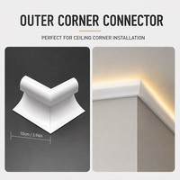Corniche de plafond en aluminium antirouille, moulure de couronne étanche avec surface anodisée pour salle de bain et cuisine, taille personnalisée, usine OEM