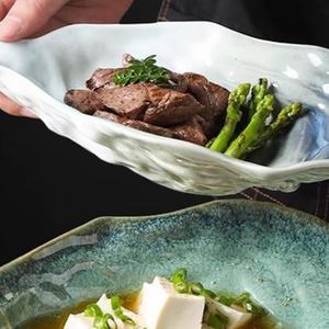 Bol de service en céramique en forme de coquille, assiette décorative en porcelaine pour huîtres et fruits de mer, plat <span class=keywords><strong>à</strong></span> fruits de mer de 8 pouces, vente en gros - Product Image 4