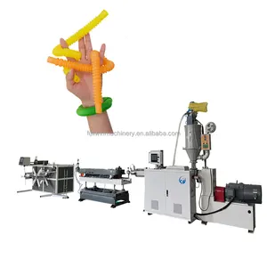 Automatic High Speed Flexible Hose Tube Machine PP PE Single Wall Corrugated Pipe Extrusion Line