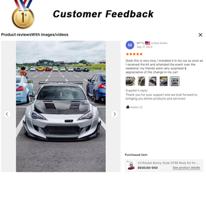 Комплект из стекловолокна с широким обкупоном для Toyota GT86 BRZ ZN6 ZD6 FR-S модернизировать спойлер переднего бампера - Product Image 5