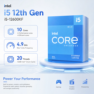 Procesador Intel Core I5-<span class=keywords><strong>12600KF</strong></span> para PC de Escritorio, 12.ª Generación, 10 Núcleos, 16 Subprocesos, 4.9GHz, 20MB, LGA1700, DDR4, <span class=keywords><strong>DDR5</strong></span>, Desbloqueado, en Caja, Nuevo en Stock - Product Image 1