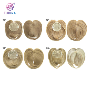 Frangia Sintetica Resistente al Calore con Clip, Extension per Capelli Biondi, Frangia per Donne - Product Image 2