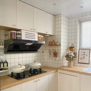 VEYAS CG-008 Meubles de cuisine sur mesure en chêne avec portes métalliques, îlot de rangement de style européen pour maisons modernes - Product Image 1