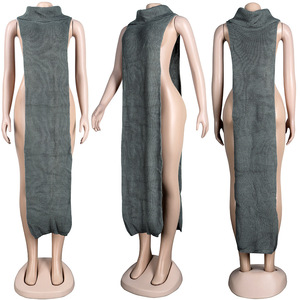 Nuovo Maglione Casual Moda Autunno Inverno con Collo Alto e Spacco Lungo, Maglioni Lavorati a Maglia, Top <span class=keywords><strong>Donna</strong></span> alla Moda - Product Image 4