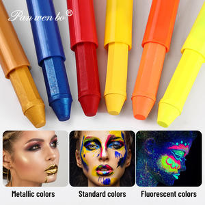 Набор из 6 цветных металлических карандашей для рисования на лице и теле, смываемые блестящие карандаши для макияжа - Product Image 3