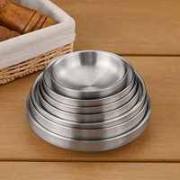 Assiette à sauce coréenne en acier inoxydable 304, petit plat, assiette coréenne dorée pour kimchi, assiette pour trempette de viande grillée, assiette à condiments