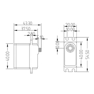 Không thấm nước đầy đủ kim loại thép bánh kỹ thuật số coreless <span class=keywords><strong>servo</strong></span> động cơ Mô-men xoắn lớn RC xe và thuyền thay đổi trọng lượng từ 15kg đến 40kg - Product Image 5
