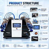 Agitateur à entonnoir séparateur Cenlee 8 positions, à évacuation automatique, haute efficacité, pour extraction verticale de liquides en laboratoire