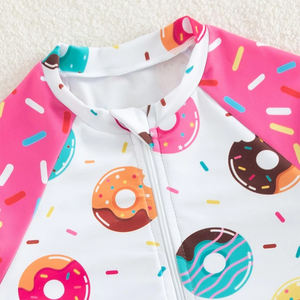 批发优质扎染防紫外线长袖泳衣夏季沙滩装学步女孩泳装 - Product Image 5