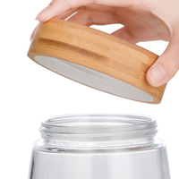 Grandes boîtes hermétiques pour thé, café et sucre avec couvercle en bambou, pots de rangement alimentaire de luxe pour biscuits, ensemble de boîtes de cuisine pour fournisseurs