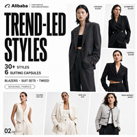 Damenbekleidung Blazer-Kleid Langarm Slim Fit Damas Mujeres De Mujer Conjunto Maßgeschneiderte Herstellung Luxus OEM