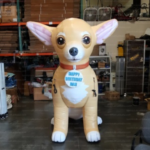 Modello Gonfiabile Realistico di Cane Chihuahua in Tessuto Oxford da 3 Metri con Logo Personalizzato, Simpatico Oggetto Scenico per Attività Commerciali e Negozi di Articoli per Animali - Product Image 1