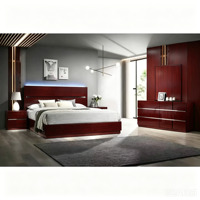 Lit King Size en MDF Écologique et Mélaminé, Confortable et Minimaliste, en Bois Doux, Qualité Fabricant Direct Usine, pour Appartement et Chambre à Coucher