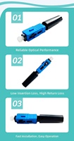Single Mode Pre-polished Fast Series SC/UPC SC/APC Simplex/Duplex Fiber Optic Field Quick Connector On-site Assembly 5G FTTH
