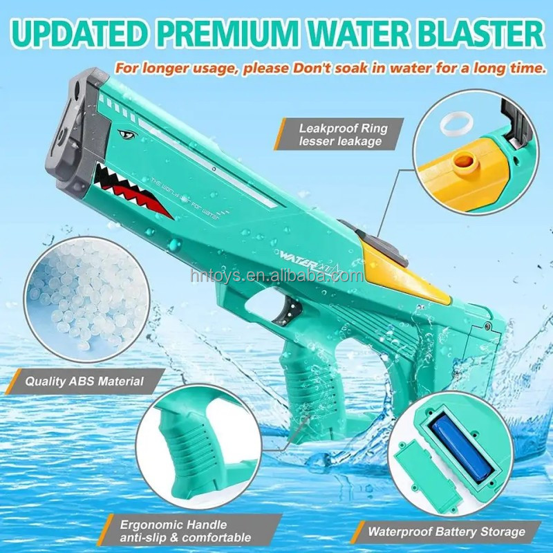 Pistolets à Eau Requin – Lot De 2, Portée 8-10 M, Robustes Et Amusants Pour Piscine Et Plage