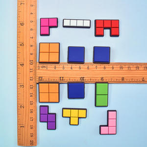 Nouvelles décorations de chaussures amusantes en PVC amovibles inspirées de <span class=keywords><strong>Tetris</strong></span> pour chaussures à boucle DIY Accessoire boucle - Product Image 2